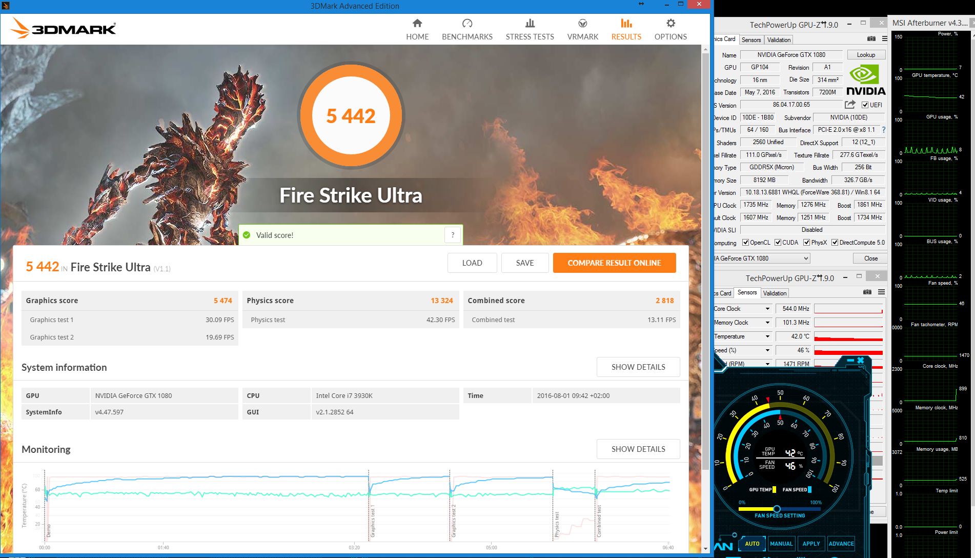 3dmark GTX 1080oc